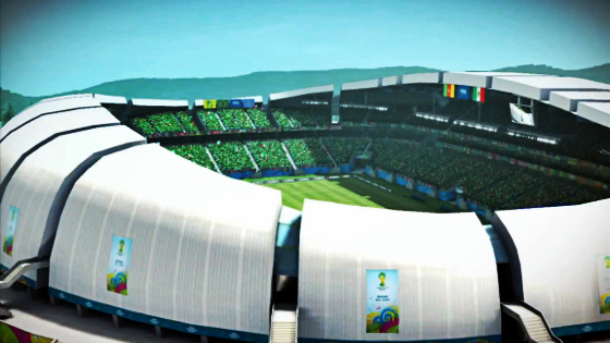 Arena das Dunas. Crédito: game Fifa World Cup 2014/EA Sports