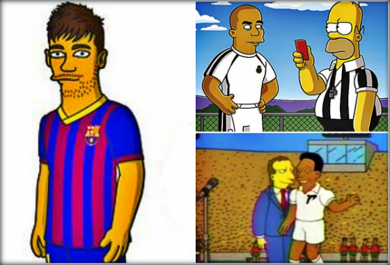 Neymar, Ronaldo e Pelé na versão "Simpsons"