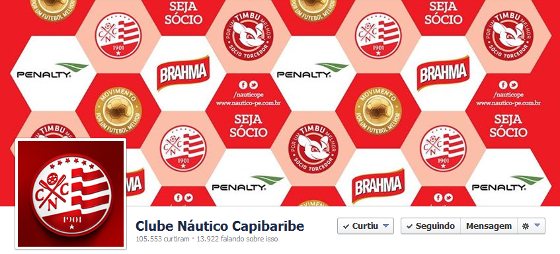 Facebook oficial do Náutico em 15/03/2014
