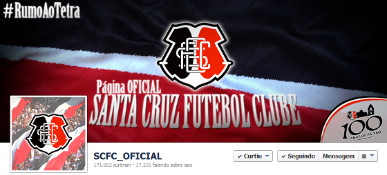 Facebook oficial do Santa Cruz em 15/03/2014