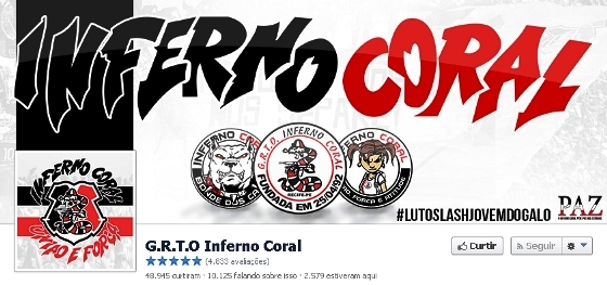Facebook da Inferno Coral, do Santa Cruz, em 18/03/2014