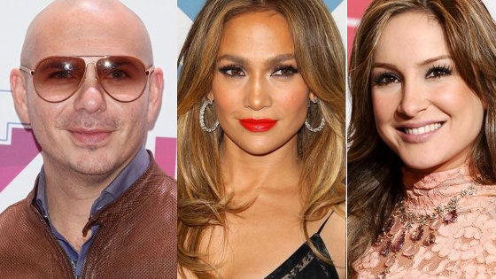 Pitbull, Jennifer Lopez e Claudia Leite, músicos da canção oficial da Copa do Mundo 2014