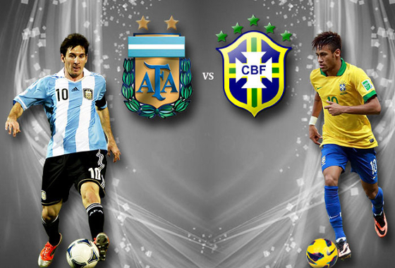 Argentina (Messi) x Brasil (Neymar), o Superclássico das Américas. Crédito: Site Oficial da Conmebol