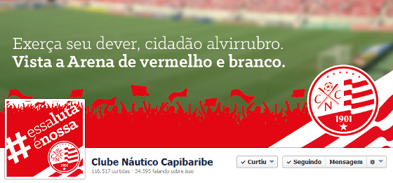 Capa do facebook do Náutico em abril de 2014