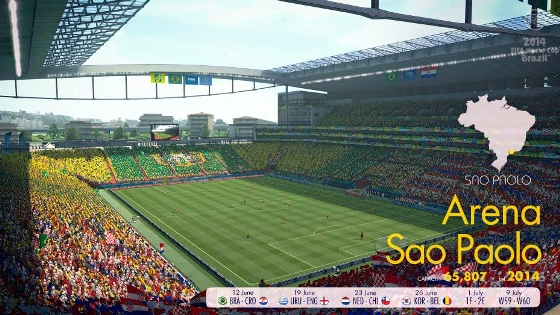 Itaquerão no game Fifa World Cup 2014. Crédito: EA Sports
