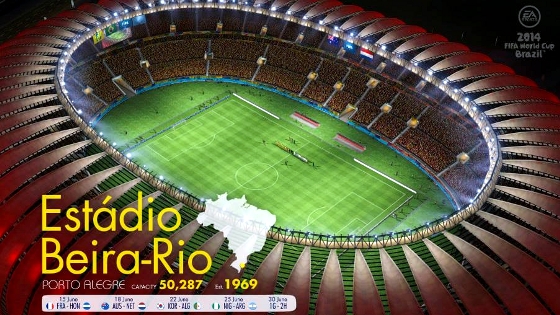 Beira-Rio no game Fifa World Cup 2014. Crédito: EA Sports