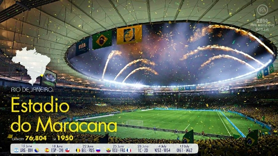 Maracanã no game Fifa World Cup 2014. Crédito: EA Sports