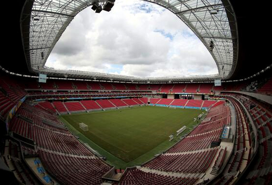 Arena Pernambuco na Copa do Mundo de 2014. Foto: Fifa/divulgação