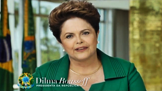 Discurso de Dilma Rousseff para a Copa do Mundo de 2014. Crédito: youtube/reprodução