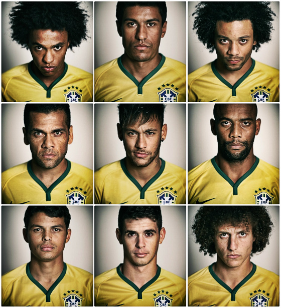 Fotos oficiais dos jogadores da Seleção Brasileira para a produção da Fifa na Copa do Mundo de 2014. Crédito divulgação