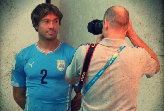 Foto oficial de Lugano, da seleção uruguaia, para a produção da Fifa na Copa do Mundo de 2014. Crédito divulgação