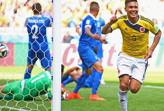 Copa do Mundo de 2014, fase de grupos: Colômbia 3 x 0 Grécia. Foto: Fifa