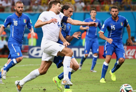 Copa do Mundo de 2014, fase de grupos: Inglaterra x Itália. Foto: Fifa