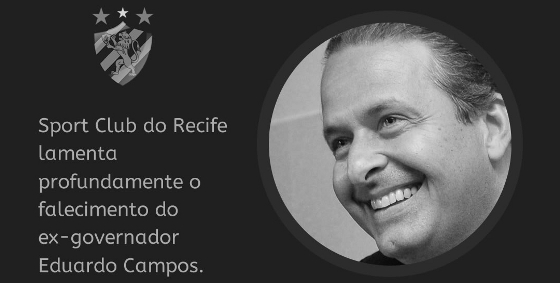 Nota oficial do Sport sobre a morte de Eduardo Campos