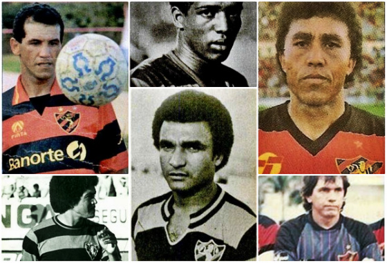 Jogadores do Sport: Bizu, Henágio, Baiano, Luciano Veloso, Ramon e Birigüi