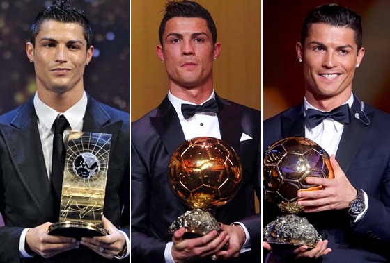 Cristiano Ronaldo, o melhor do mundo em 2008, 2013 e 2014. Fotos: Fifa/divulgação
