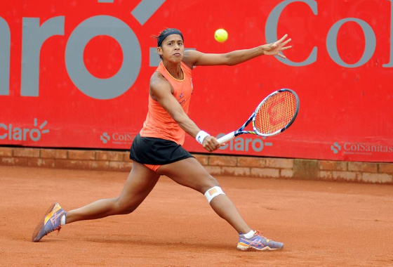 Teliana Pereira em Bogotá. Foto: Copa WTA Bogotá/facebook