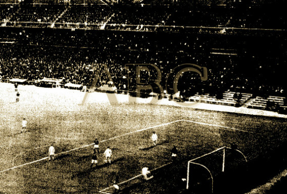Amistoso em 1957, na Espanha: Real Madrid 5x3 Sport. Foto: Jornal ABC de Madri/arquivo/reprodução