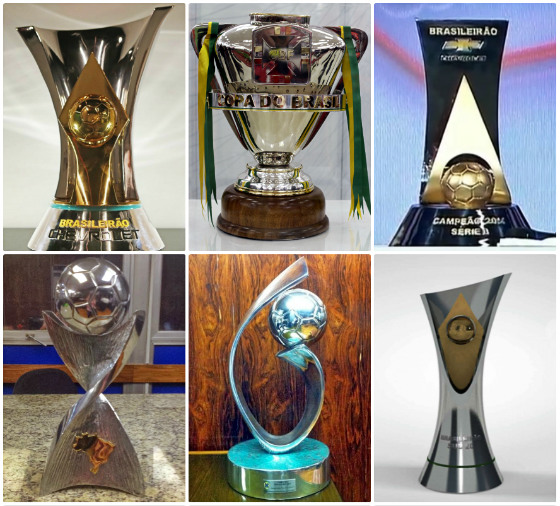 Troféus oficiais do Campeonato Brasileiro, Copa do Brasil, Série B, Série C, Série D e Brasileiro Sub 20