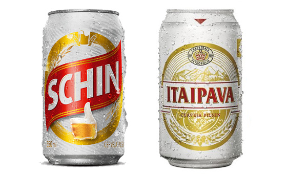 Cerveja Schin e Itaipava