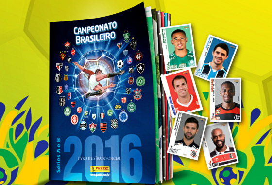 Álbum oficial do Campeonato Brasileiro 2016. Crédito: Panini/divlgação