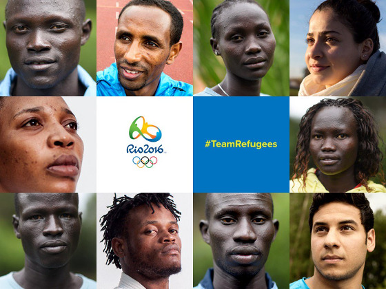 Time dos refugiados nos Jogos Olímpicos de 2016. Crédito: unhcr.org