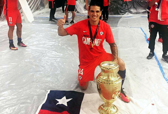 Mark González, campeão da Copa América de 2016. Foto: instagram (markgonzalez11)