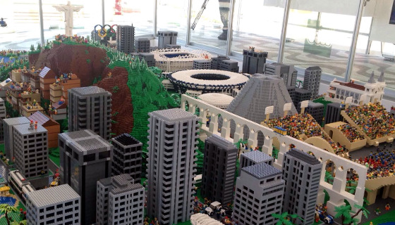 Maquete do Rio de Janeiro via "lego". Crédito: Governo Federal/twitter (@Brasil2016)