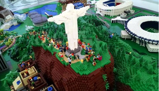 Maquete do Rio de Janeiro via "lego". Crédito: lugbrasil.com