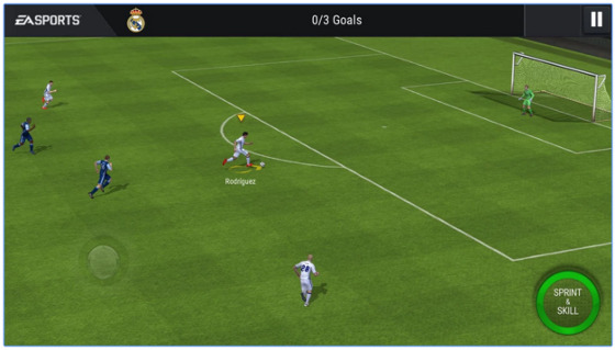 Game Fifa 17, na versão mobile