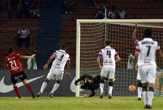 Sul-Americana 2016, oitavas de final: Independiente Medellín x Santa Cruz. Foto: Raul Arboleda/AFP