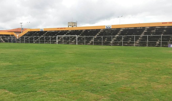 Campo do estádio Mendonção em 16/02/2018. Foto: Belo Jardim/instagram (@belojardim.fc)