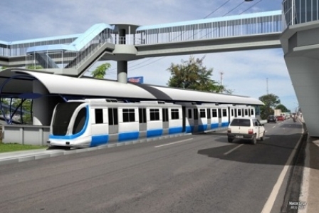 VLT desenhado para BR-101 pelo Metrorec. Projeto foi substituído pelo BRT.